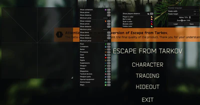 Escape from Tarkov extract ESP marking exits spawn pressure and nearby players before extract